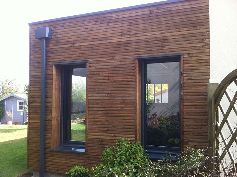 Extension habillée de bardage bois